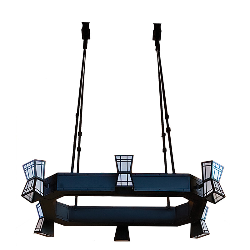 Lustre géométrique unique à 6 lumières Bavière
