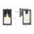Outdoor Wall Sconce, 9.88" Black Porch Lantern With Clear Glass, Weather-Resistant Outdoor Light For Patio, Garage-1018078778-1018078780