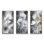 3 pièces sur toile - Art de palmier tropical pour art ginkgo