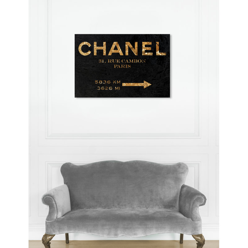 Couture, panneau de signalisation «Night», impression sur toile tendue, H 24 po x l 36 po, Toile tendue