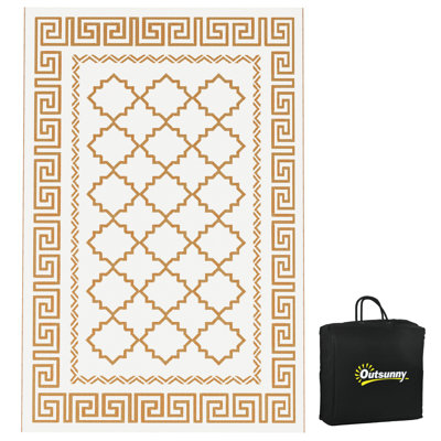 Rectangle 182 cm x 274 cm Geometric Indoor / Outdoor Area Rug