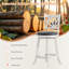 Tabouret pivotant rembourré avec structure en bois massif-891600377-891600383