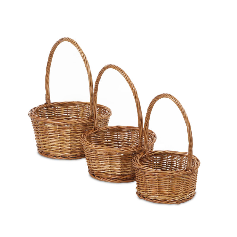 Bay Isle Home™ Wicker Decorative Basket, Medium Brown