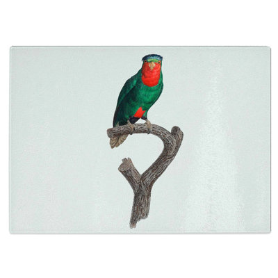Tempered Glass Blue-Crowned Lorikeet Chopping Board