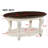 42'' Oval Wood Coffee Table For Living Room, 2-Tier Solid Wood Cocktail Table With Open Storage Shelf-573975859-573975861