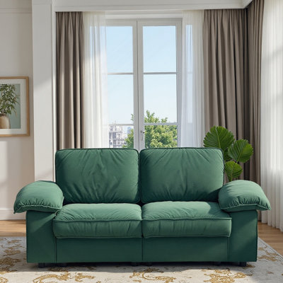 Compact Loveseat With Hidden Storage, Ideal For Small Spaces, Offering Comfortable Seating And Functional Design For Modern Living.