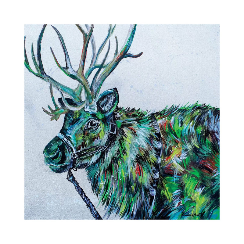 Blitzen by Lindsey Dahl - No Frame Gallery-Wrapped Canvas Giclée on Canvas, 45.72 cm H x 45.72 cm W