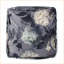Repose-pieds, 42 po x 24 po x 19 po, gris ardoise pour le salon | Coussin de plancher | Gris + fleur-187510666