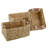 Handmade Water Hyacinth Storage Basket Set with Wood Handles (Set of 4)
