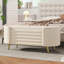 Banc rembourré avec rangement moderne et spacieux avec compartiment caché spacieux, parfait pour les chambres à coucher et les vestibules, beige-131685645-131685647