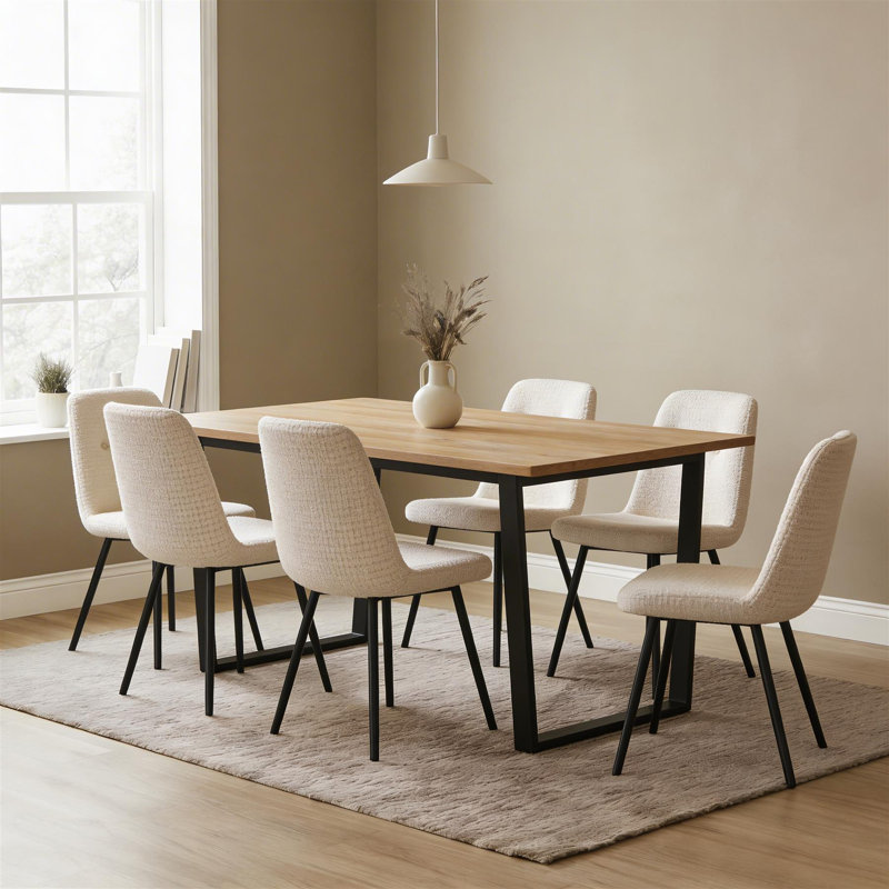 6 - Person Dining Set, Off-White
