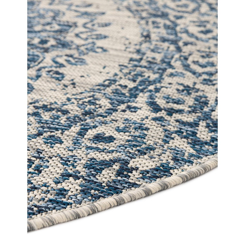 Ornate Lamotte Indoor/Outdoor Area Rug, Round 13'1"