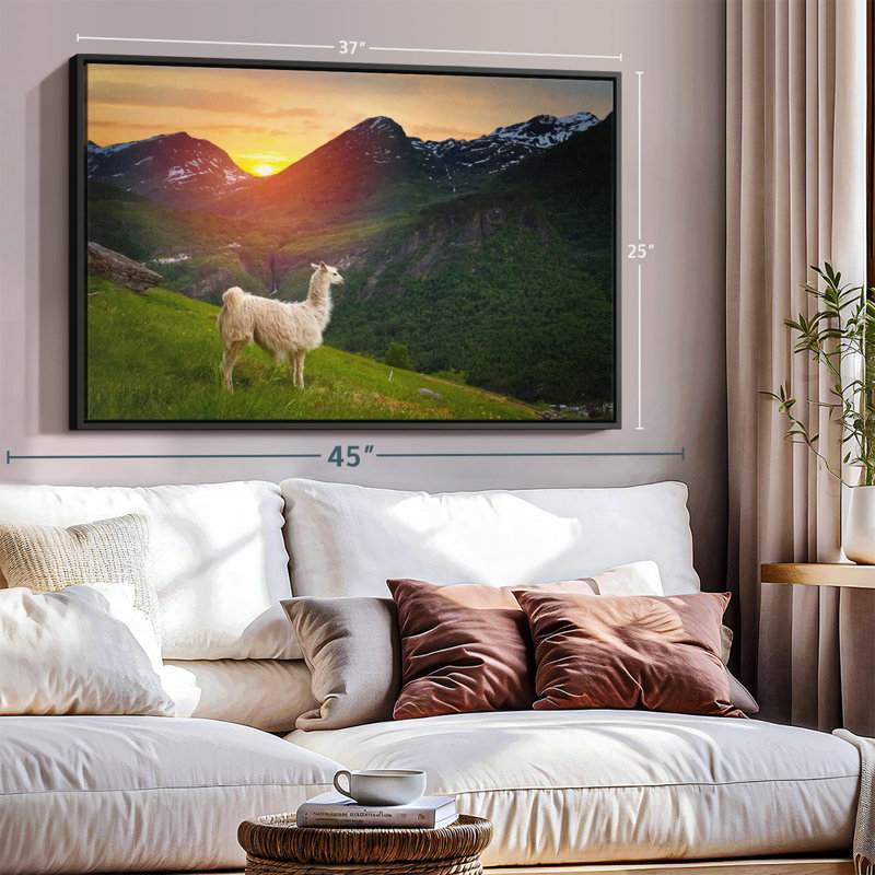 Animal «Mountain Llama», H 29 po x l 43 po