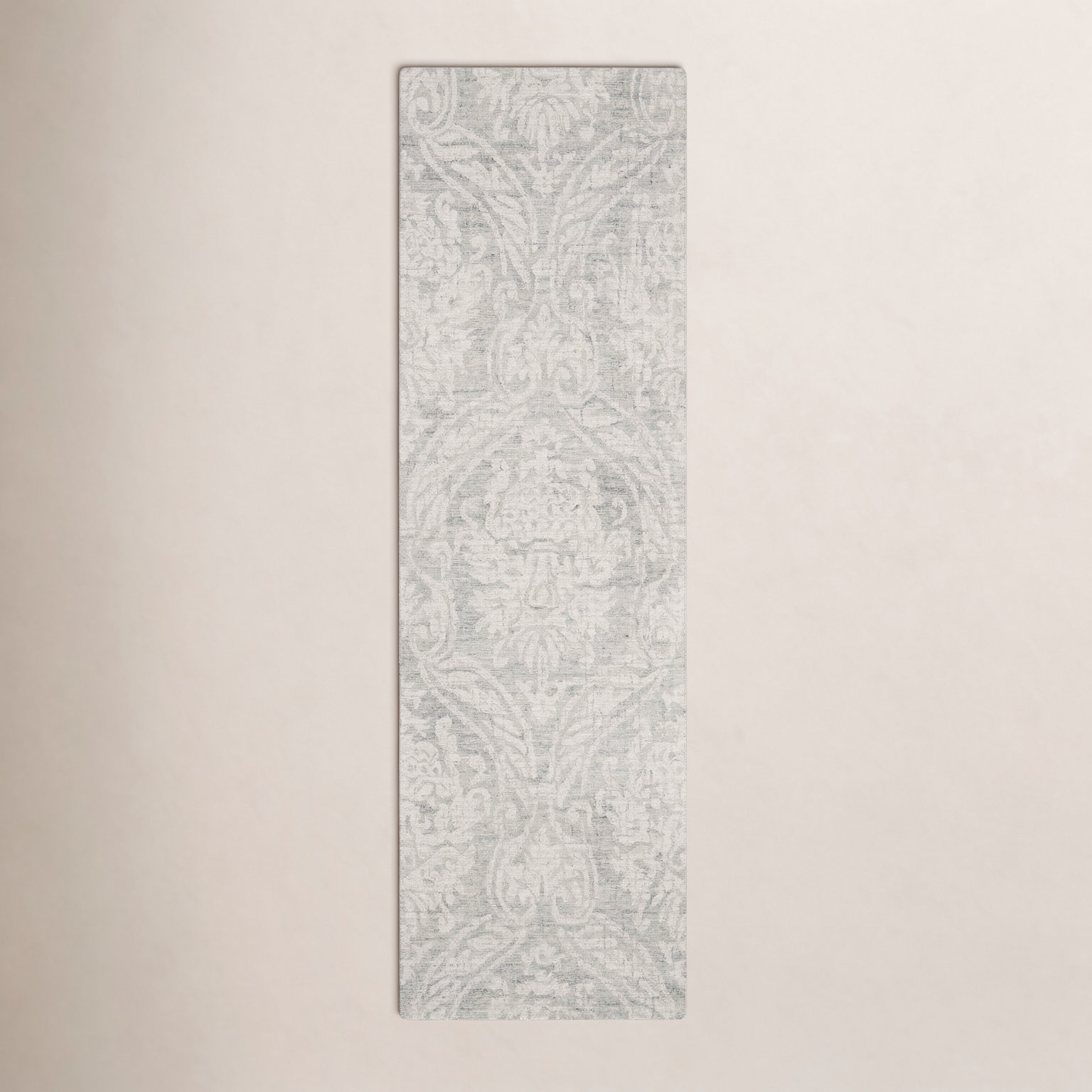 Rosemarie Gray Ivory Hand-Tufted Wool Rug, Runner 2'3" x 8'