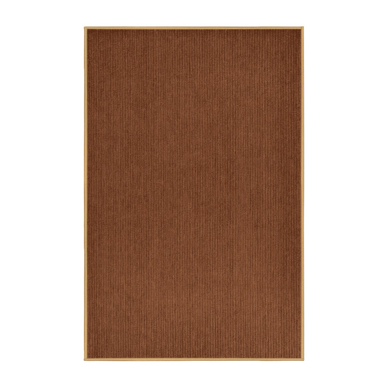Machine Washable Solid Brown Area Rug, Runner 2' x 5'