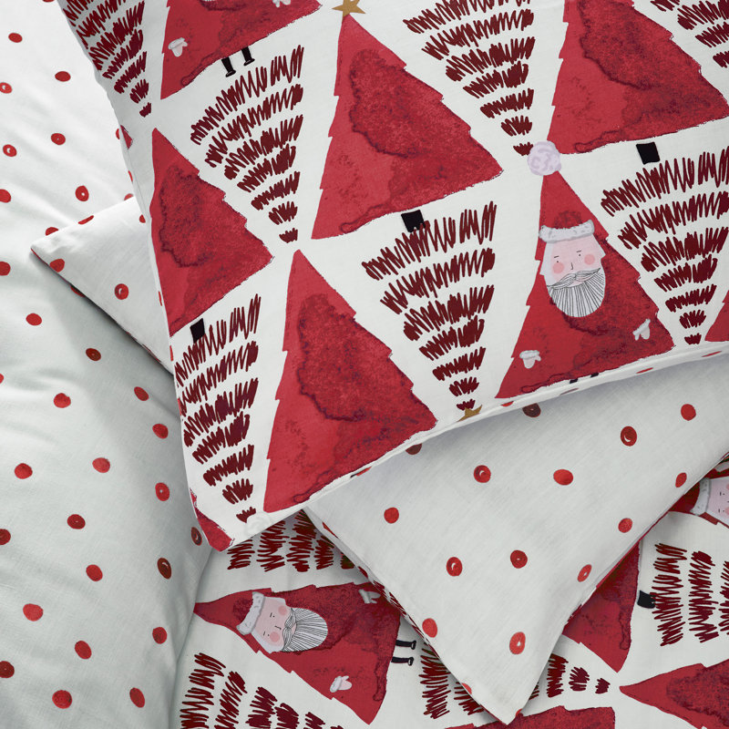 Cotton Blend Geometric Shapes Duvet Cover Set with Pillowcases, Small Single - 1 Standard Pillowcase