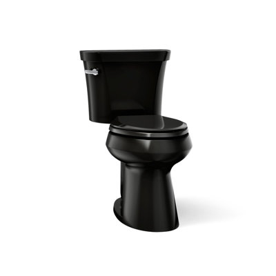 Toilette allongée deux pièces avec siphon dissimulé Highline, 1,28 gallon par pouce carré