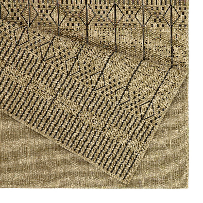 Indoor/Outdoor Area Rug, Rectangle 7'10" x 10'3", Beige/Black/Natural