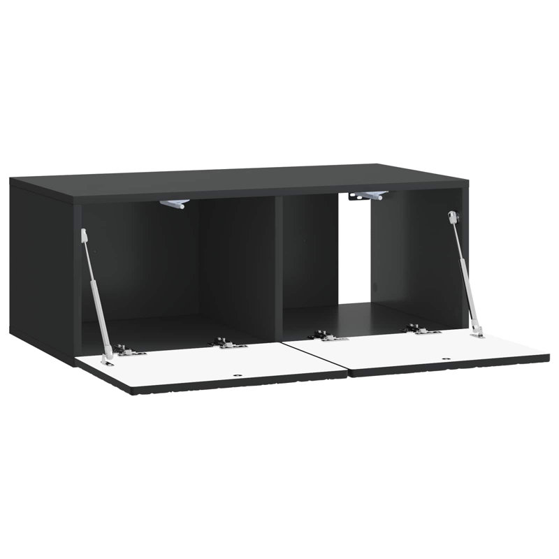 TV Stand, 11.81‘’ H x 30.91‘’ L x 16.14‘’ W, Black
