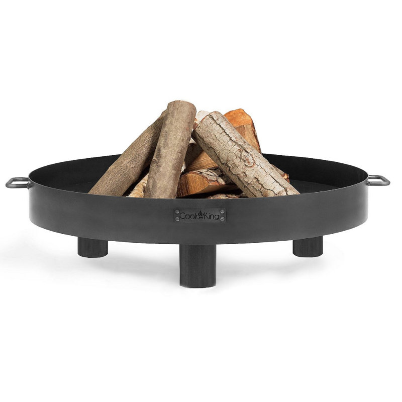 Steel Wood Burning Smokeless Fire Pit, 20" H x 70" W x 70" D