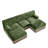 U-shaped, breathable, comfortable fringe-trimmed sofa-1571644166-1571644162