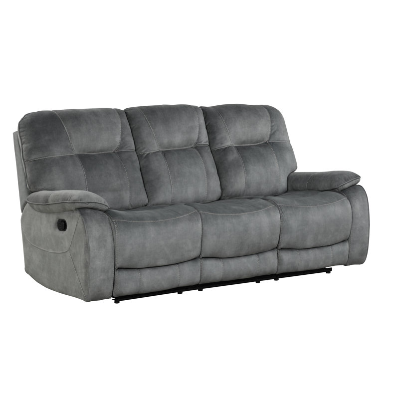 Karliyah Upholstered Reclining Sofa, 42" H x 83" W x 38" D, Gray