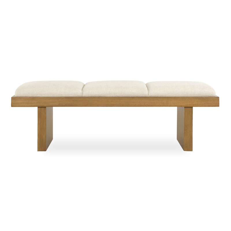 Uttermost Haden White Upholstery Bench