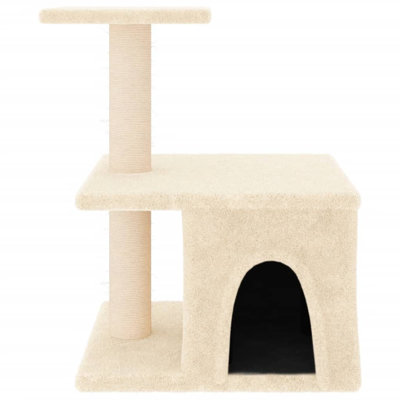 vidaXL Cat Tree Engineered wood, plush, sisal Compact Durable