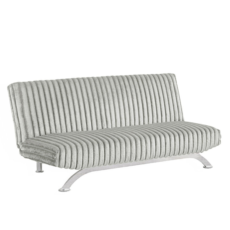 Canapé-lit futon de style contemporain, Gris clair