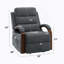 Fauteuil inclinable électrique Kayla avec levage, chauffage et massage