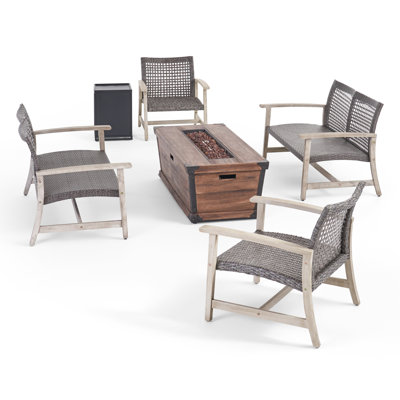 Brendon Outdoor 6 Piece Sofa Seating Group by Loon Peak