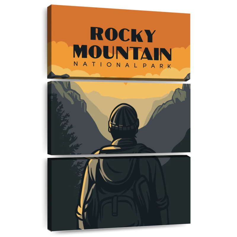 Affiche de randonnée Senne Rocky Mountain, H 50 po x l 32 po