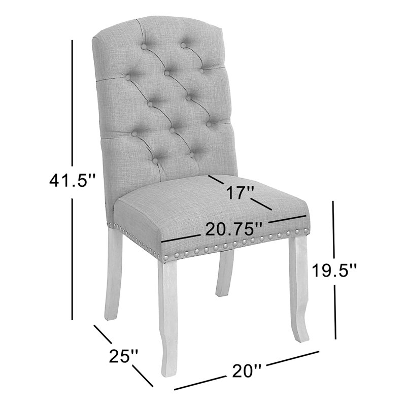 Chaise de salle à manger Wilfrid, Ivoire