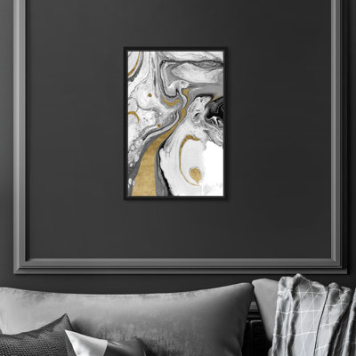 «Dark Cosmos, Water Marble Texture», impression sur toile