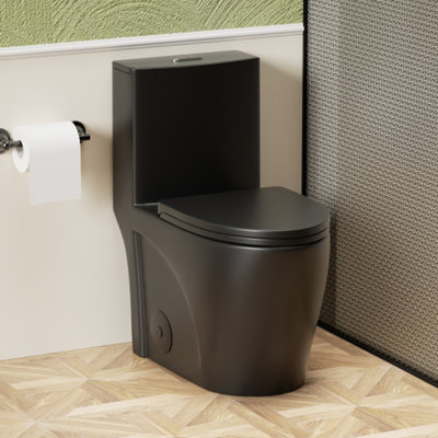 Elongated Dual-Flush Comfort Height Toilet with S-Trap and Tank-Top Button