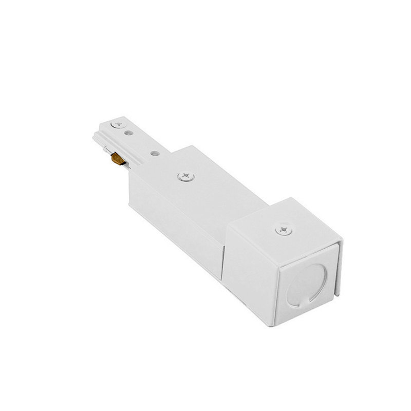 Connecteur d’extrémité en temps réel pour système d’éclairage sur rail J Series, Blanc
