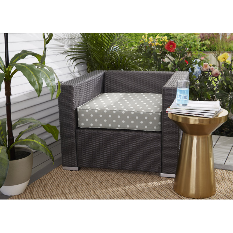 Coussin de chaise de salle à manger d’intérieur/d’extérieur, H 5 po x l 25 po x P 25 po