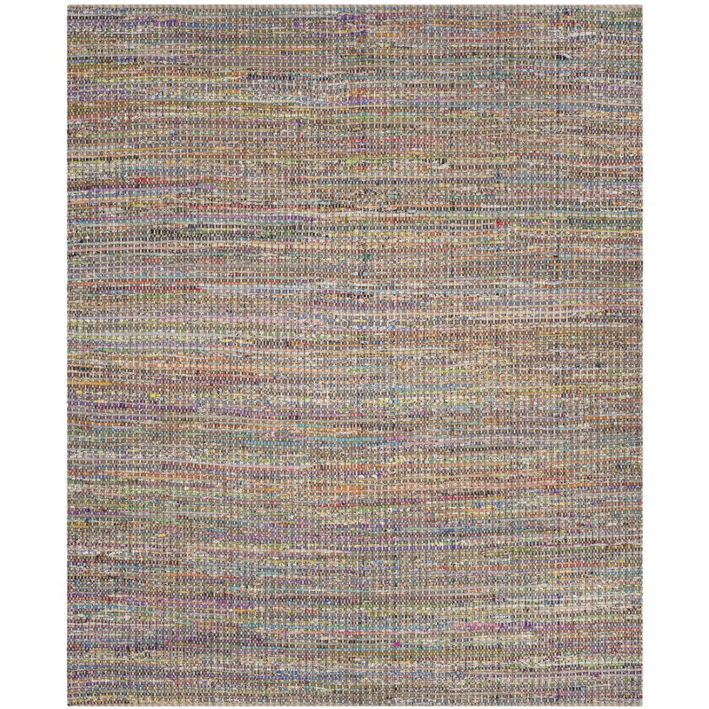Hammd Hand Tufted Cotton Abstract Rug, Rectangle 8' x 10'