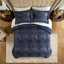 Ensemble d'édredon 4 pièces bleu marine-126579621