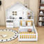 Lit maison avec 2 tiroirs, tablettes, prises et port USB-4216766