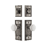 Nostalgic Warehouse Craftsman Entry Set with White Waldorf Crystal Knob