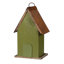 11.25"H Vintage Green Distressed Solid Wood Decorative Birdhouse