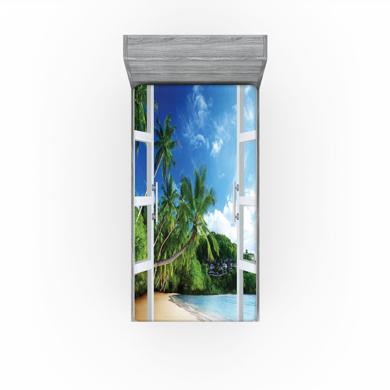 Multicolore Ambesonne, Drap-housse pour lit simple
