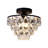 Daugherty Mini Crystal Chandelier Ceiling Light Small, Modern Crystal Ceiling Light for Hallway Overhead Fixtures Semi Flush Mount Mini Chandelier for Bedroom Hall Living Room Hallway-733717069