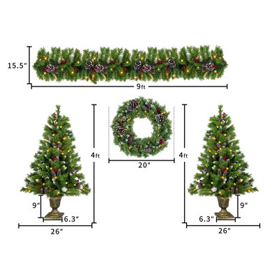 48' Lighted Fir Christmas Tree