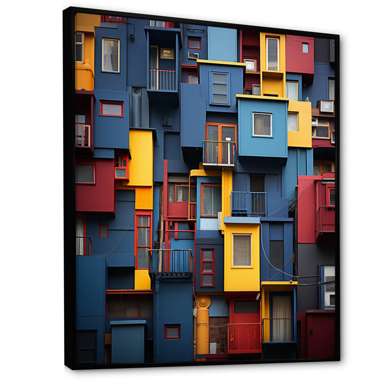 Lisah Urban Kaleidoscope III, reproduction d'art sur toile, H 32 po x l 16 po x P 1 po, Cadre flottant noir