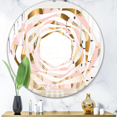 Miroir mural Whirl Rose Cubes I