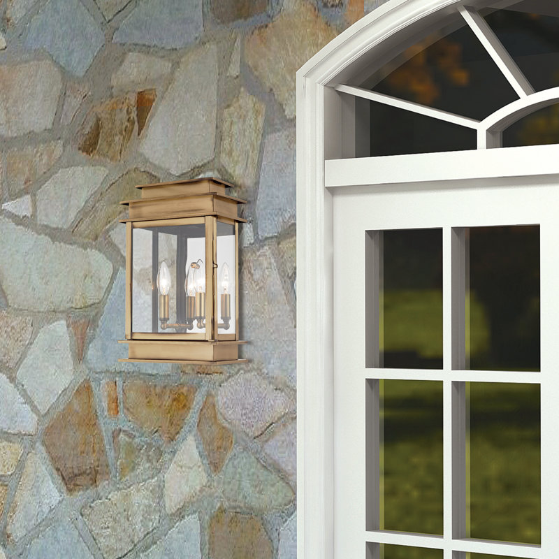 Cortana Wall Light, Antique Brass, 19" H x 9.5" W x 5.75" D