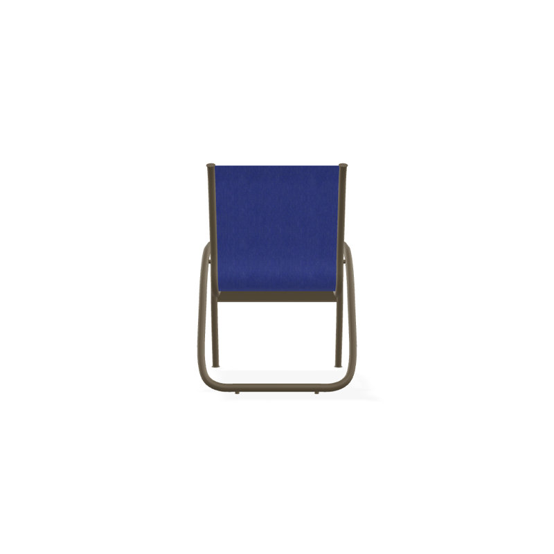 Fauteuil de patio Gardenella, Atlantis bleu royal Sunbrella®, Bois de plage texturé