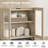 2 In 1 Multifunctional Sideboard Buffet Cabinets With 4 Glass Doors, Modern Sideboard Credenza With Adjustable Shelf And Metal Base, Coffee Bar Cabinet Storage Cabinet For Living Room, Kitchen-1606578626